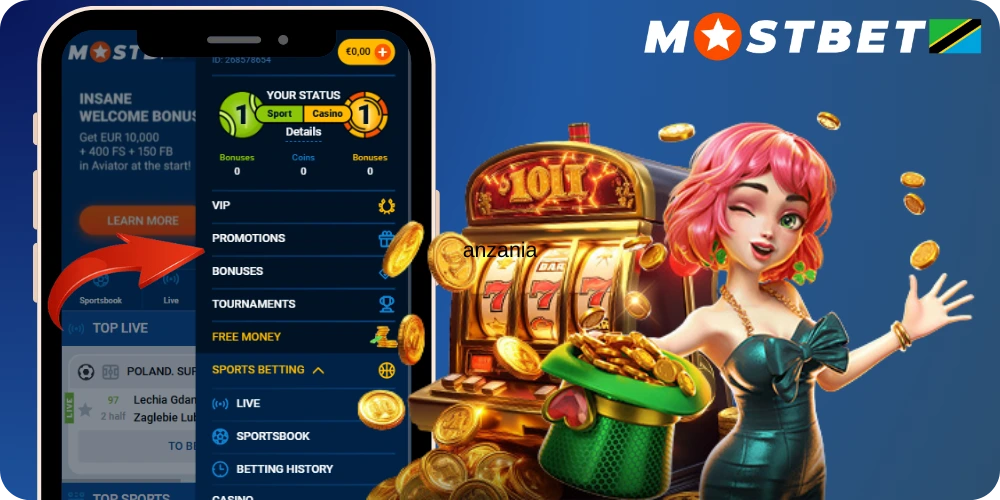 Mostbet bonuses and promotions in Tanzania