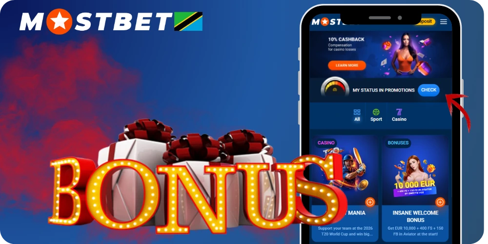 Mostbet bonuses in Tanzania